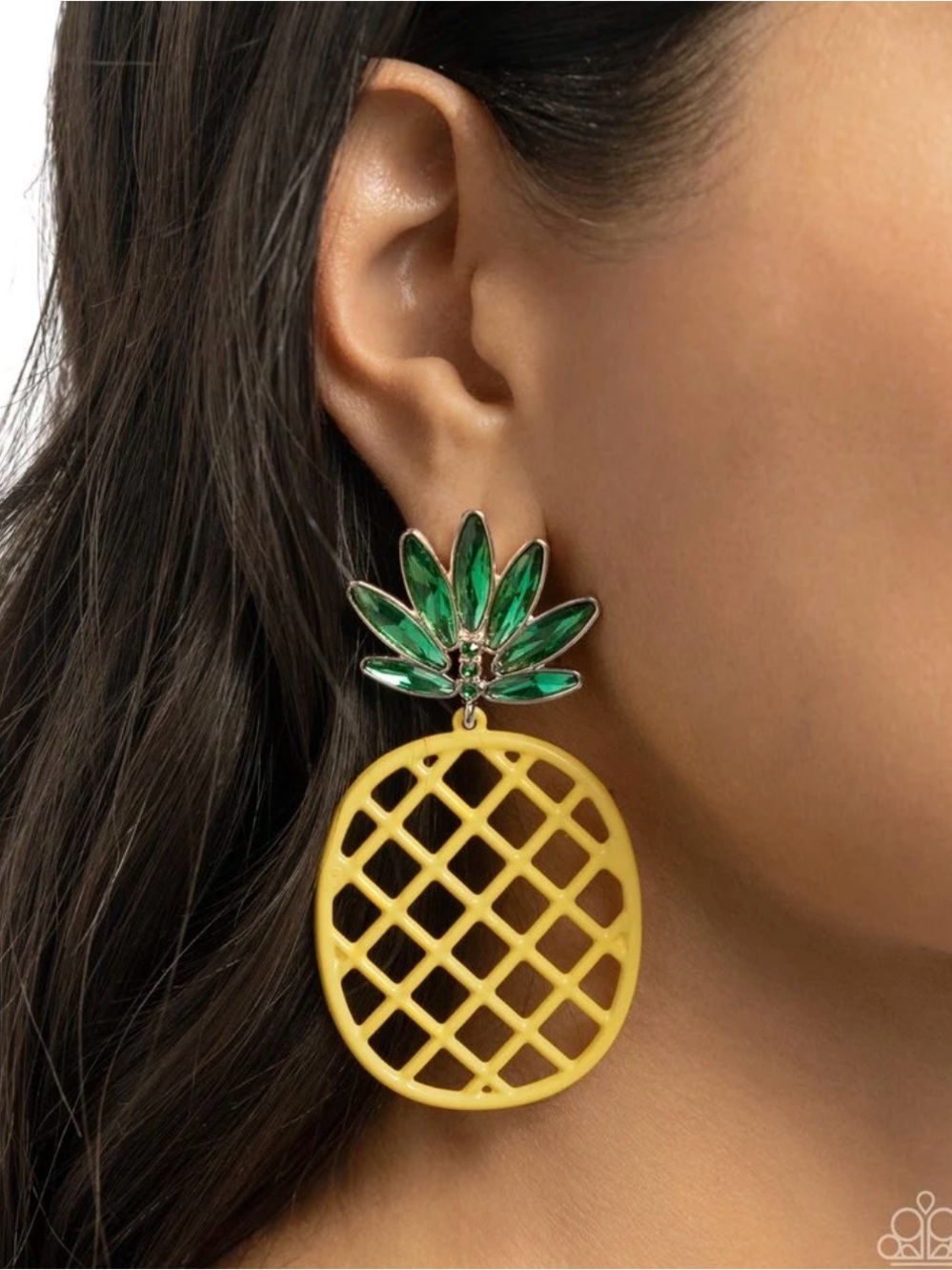 Paparazzi Earring ~ Pineapple Passion - Yellow